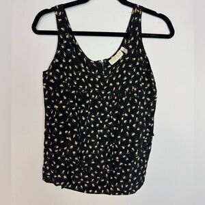 Yumi Kim Black and Cream Patterned Tank Top